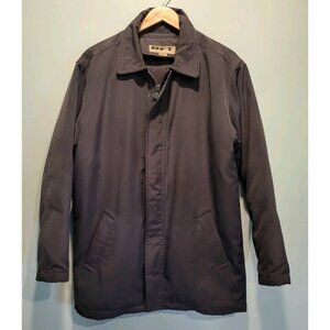 Vtg RFT Rainforest Mid Length Down Filled Removable Liner Jacket Deep Green Med